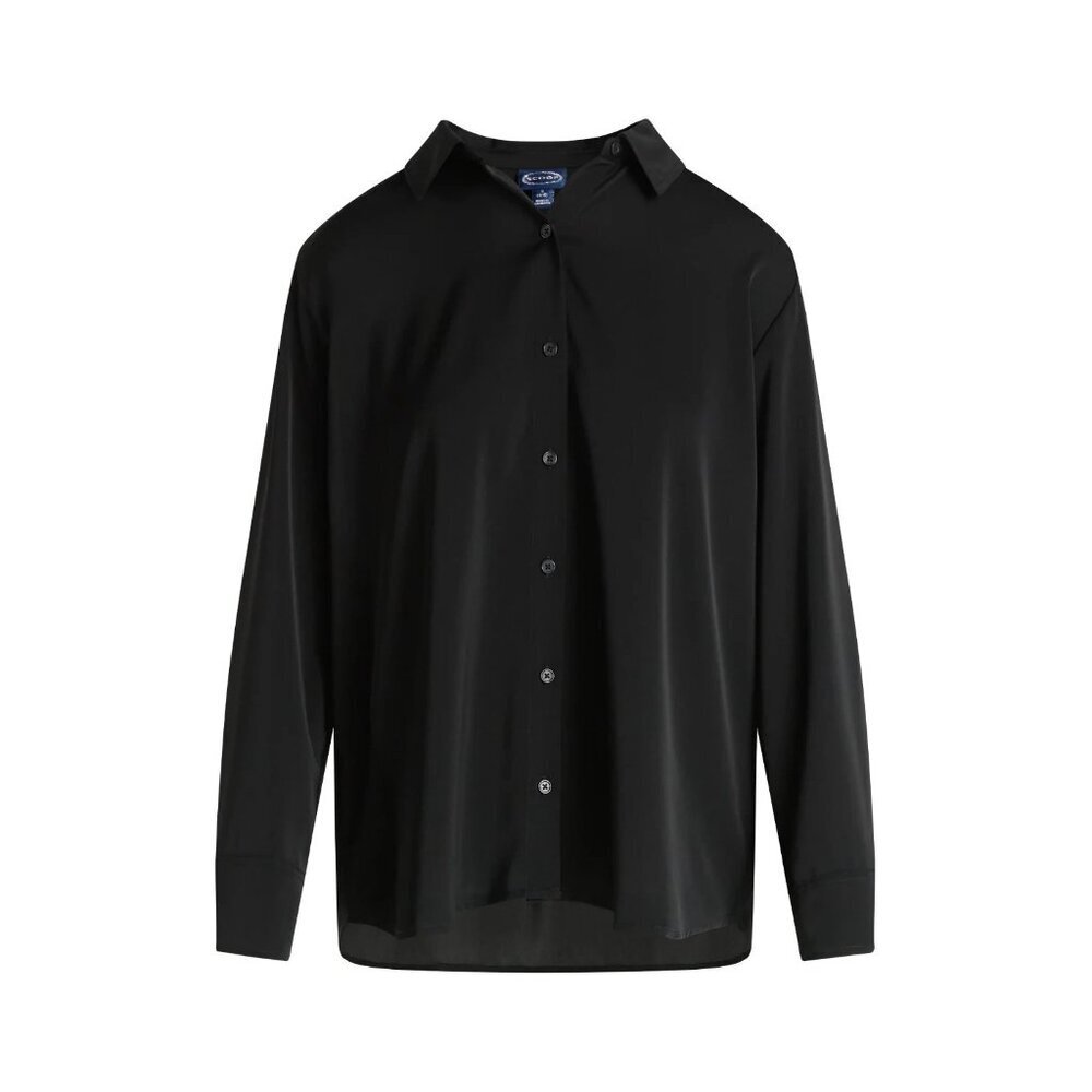 Scoop Women’s and Women’s Plus Relaxed Fit Button Front Shirt, Size XXL(20)